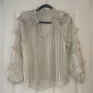 Express Blouse with Ruffle and Shine Detail